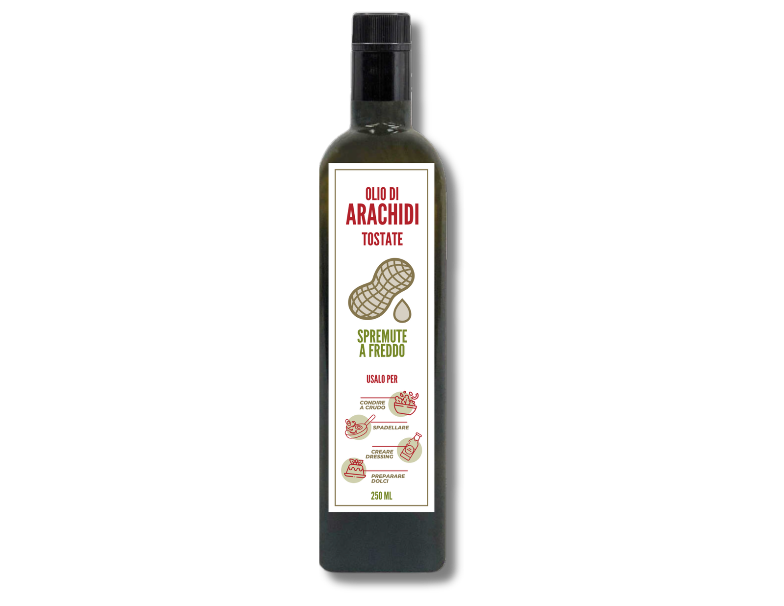 olio di arachidi tostate estratto a freddo